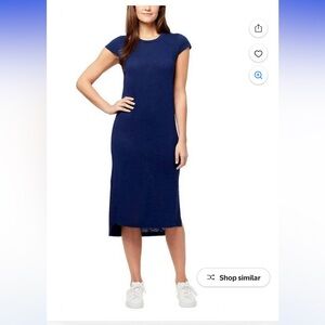 Jessica sSimpson Navy Blue Midi T-shirt Dress size M